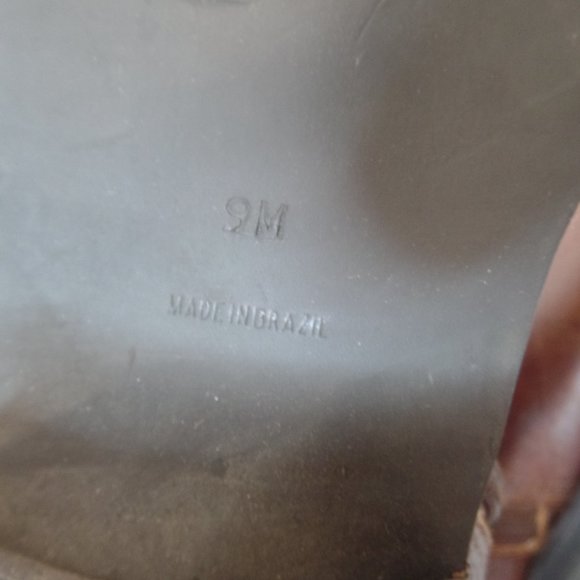 Brown Leather Zip Up Boots W Braided Trim & Buckle With Character Sz 9 #6436398 - Picture 10 of 16